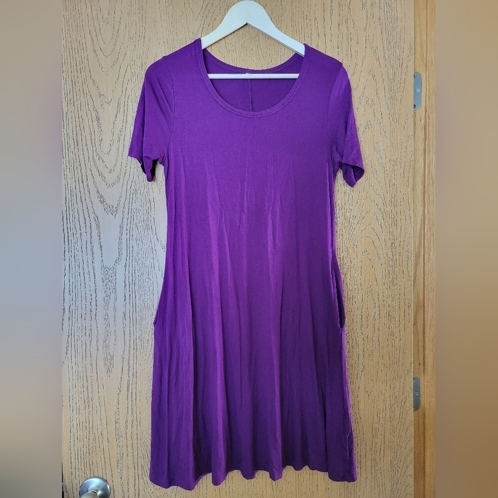 Unbranded Purple t-shirt dress with pockets M